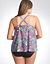 Cascading swirl swim tank with built in plunge bra