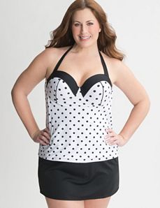 Retro dot balconette swim tank