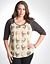 Plus Size Skull Baseball Tee by Lane Bryant