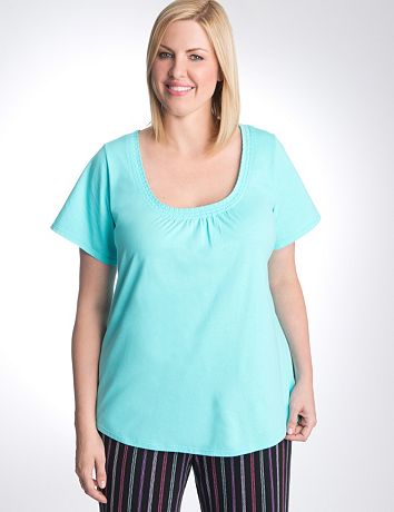 Pleated sleep tee