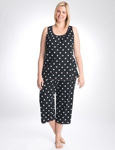 Polka dot tank & crop sleep set
