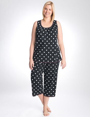 Polka dot tank & crop sleep set