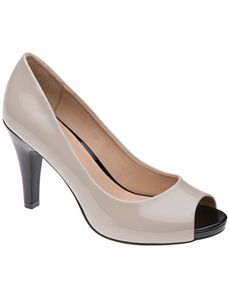 Wide Width Patent Peep Toe Heel by Lane Bryant