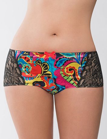 Picasso paisley boyshort panty by Cacique