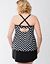 Zig zag swim tank with built in balconette bra
