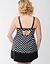 Zig zag swim tank with built in balconette bra