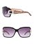 Rimless animal print sunglasses