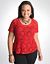 Plus Size lace peplum top by DKNY JEANS
