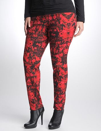 Full Figure Mirage floral jegging by DKNY JEANS