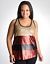 Full Figure Sequin stripe tank by DKNY JEANS