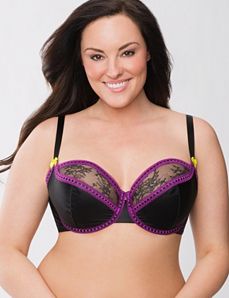 Ribbon slotted full coverage bra