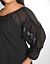 Plus Size Shimmer dot sheer blouse by DKNY JEANS