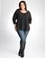 Plus Size Shimmer dot sheer blouse by DKNY JEANS