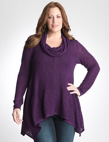 Cowl neck shark bite top by DKNY JEANS
