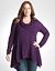 Cowl neck shark bite top by DKNY JEANS