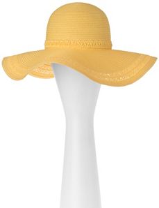 Floppy hat with macram&eacute; trim by Lane Bryant