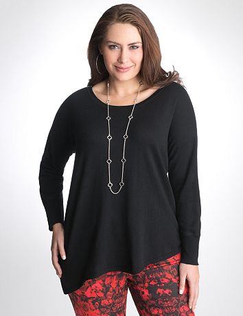 Plus Size Asymmetric hem sweater by DKNY JEANS