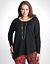 Plus Size Asymmetric hem sweater by DKNY JEANS