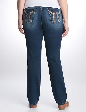 Embellished sateen skinny jean by Seven7