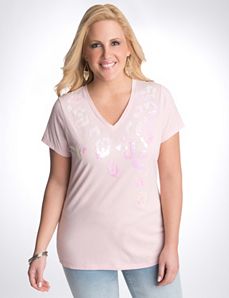 Leopard sequin tee by Seven7