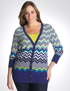Flame stitch cardigan