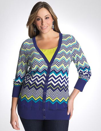 Flame stitch cardigan