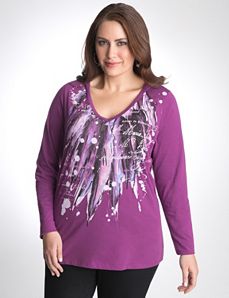Plus Size Feather Hoodie by Lane Bryant