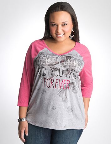 Full Figure Baseball Tee by Lane Bryant