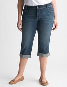 Full Figure Denim Capri