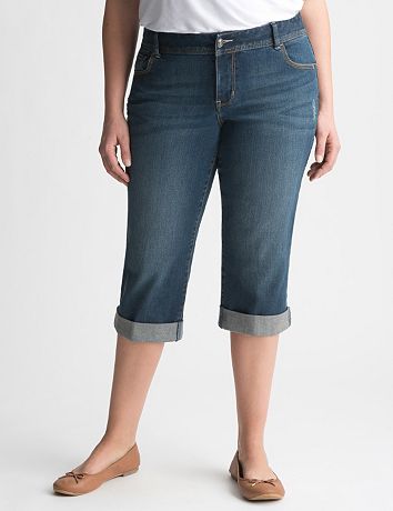 Full Figure Denim Capri