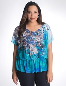 Drop waist paisley tee