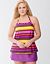 Striped tankini swim top by Cacique