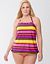 Striped tankini swim top by Cacique