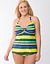 Striped keyhole tankini top by Cacique