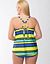 Striped keyhole tankini top by Cacique
