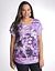 Sequin floral dolman tee