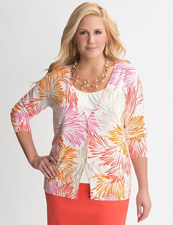 Wispy floral cardigan by Lane Bryant