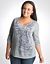 Plus Size Scroll Long Sleeve Tee by Lane Bryant