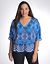 Full figure mixed print blouse