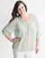 Floral bubble hem blouse