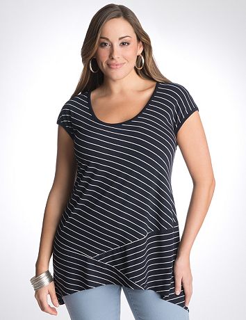Full Figure Shark Bite Top by DKNY JEANS