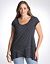 Full Figure Shark Bite Top by DKNY JEANS