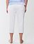 Full figure white denim capri