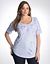 Plus size embellished rose tee