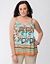 Full figure Lane Collection grosgrain print tank