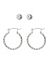 Bezel stud & hoop earrings duo by Lane Bryant