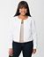 Ruffled White Denim Jacket