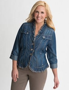 Plus Size Ruffled Jacket by Lane Bryant