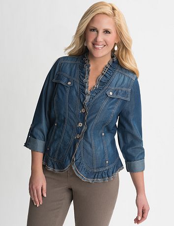 Plus Size Ruffled Jacket by Lane Bryant