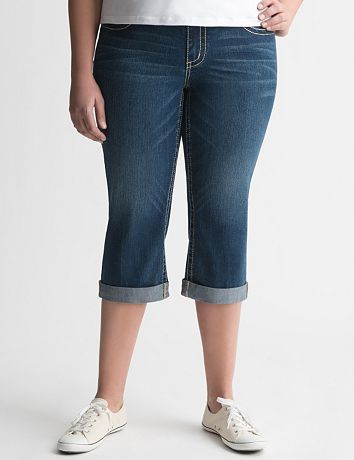 Rolled skinny capri by Seven7
